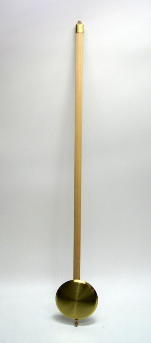 32 inch Stick Pendulum Grandfather Clock W/4.5 inch Brushed Brass Bob NOS
