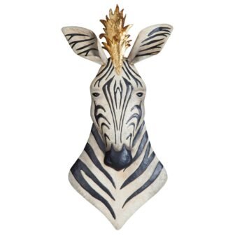 32 in. x 15.5 in. King of the Herd Safari Zebra Metal...