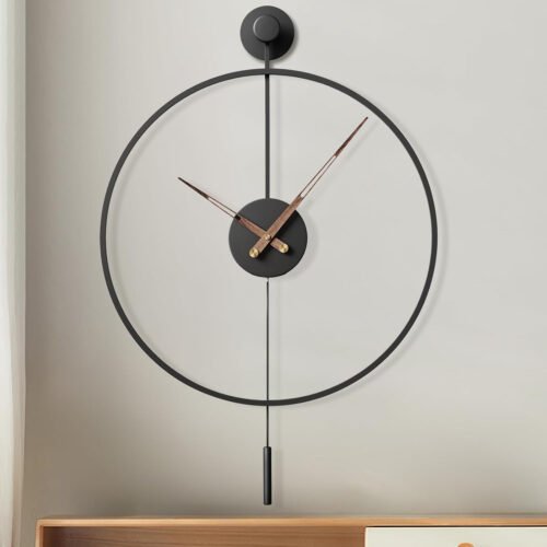 34.6×24 Inch Large Modern Decorative Giant Pendulum Wall Clocks,Big Classical Me