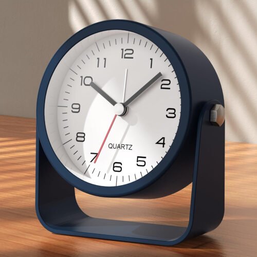 ® 3.5 Inch Small Analog Alarm Clocks,Battery Operated Desk Clock,Cute Table Cloc