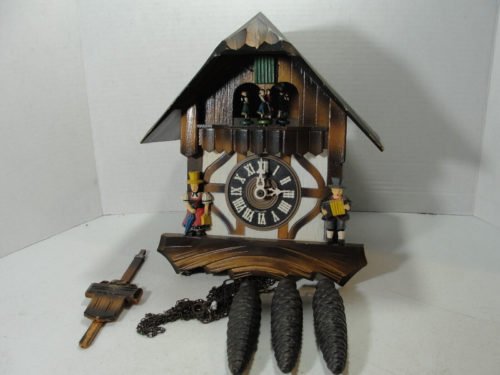 3695-96 Die Muhle Im Schwarzwald Holzhackerbub'n March German Cuckoo Clock