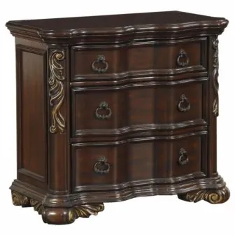 36 in. Brown 3 Drawer Wooden Nightstand photo 36 in. Brown 3 Drawer Wooden Nightstand featured image