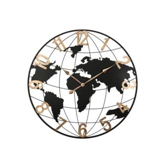 36 in. Large Black Metal Wall Clock, Modern Wall Clock with Vintage...