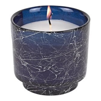 3.75 in. x 3.75 in. Handcrafted Glass Jar with Vanilla Scented Candle