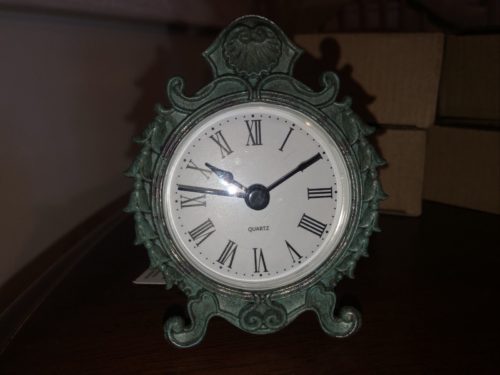 3 " Blue Pewter Table Clock. Vintage Appeal. Timeless Piece of Decor to any Room featured image