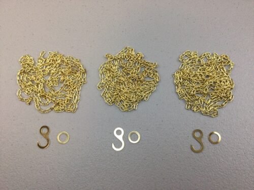 3 Cuckoo Clock Chains with Rings and Hooks for REGULA MOVEMENTS ( 8 DAYS ) NEW