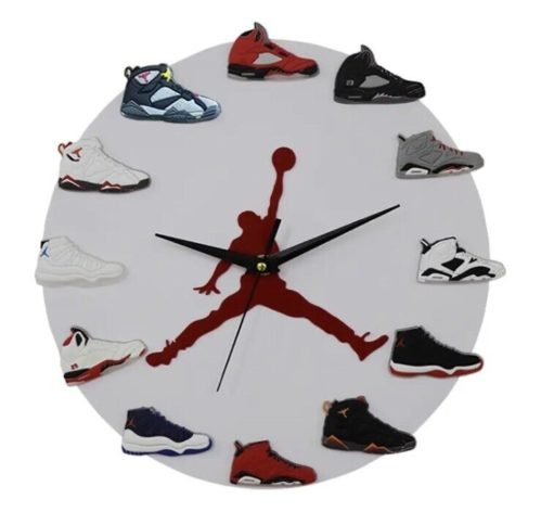 3D Basketball Shoe Wall Clocks Creative Sneakers Clock Flight Wall Clocks Modern