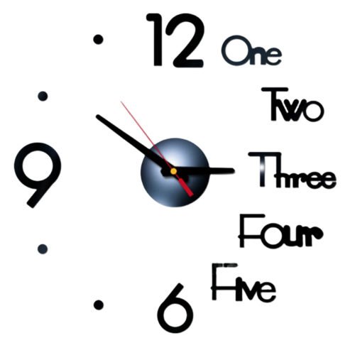 3D Clock Acrylic Mute Frameless Wall Clock Creative Fashion Clock Wall Clocks