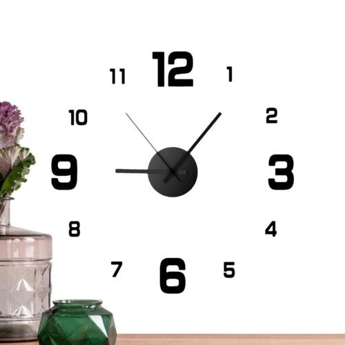 3D Frameless Wall Clock Silent Non-Ticking Clock Battery Operated Clock skilful