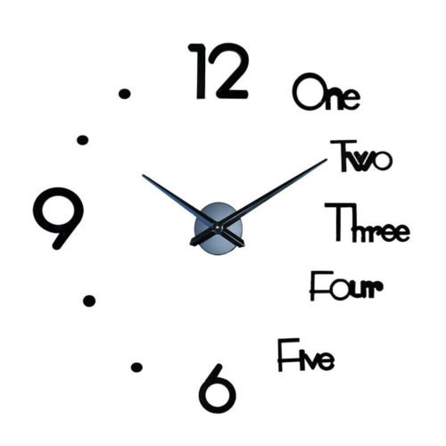 3D Frameless Wall Clock Stickers, Modern Self-adhesive Mirror Surface Home Decor