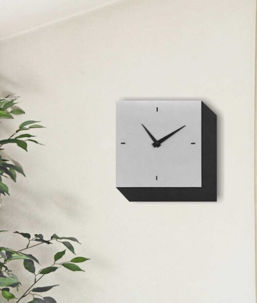3D Square Minimalist Wall Clock