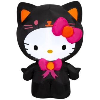 3 ft Airblown-Hello Kitty as Black Cat Halloween Inflatable