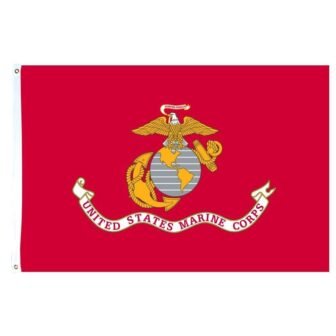 3 ft. x 5 ft. US Marine Corps Polycotton Flag with Heading...