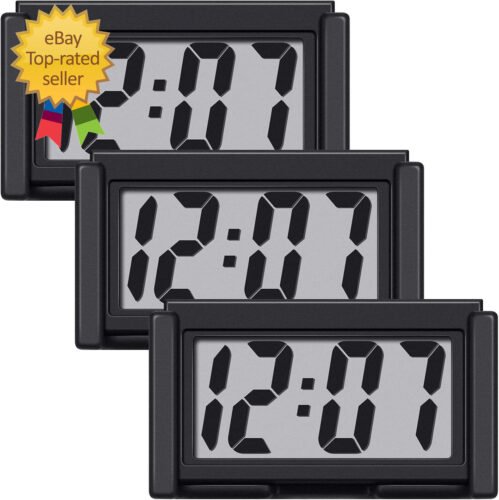 3 Pieces Mini Digital Clock Small Magnetic Digital Clock Stick on Battery Operat