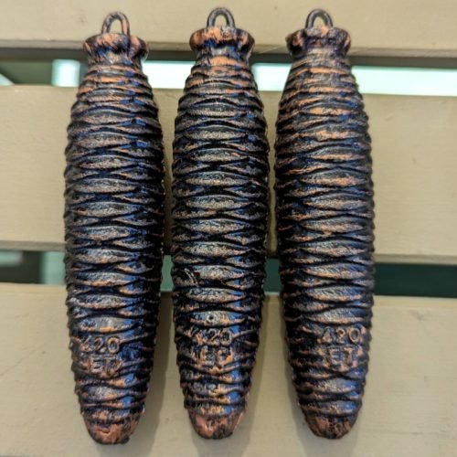 3 Vintage Pinecone Cuckoo Clock Weight Lot 420 etc Part Set German Black Forest