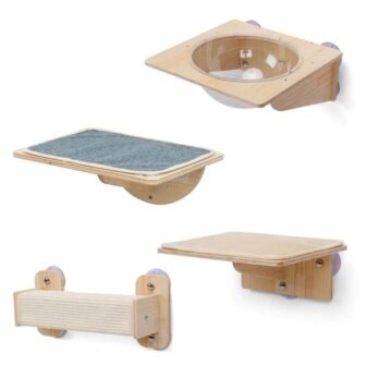 4-Pieces Wall Mounted Cat Tree Shelves