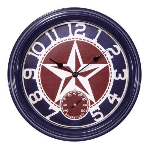 404-3012TX La Crosse Clock Co. 12" Indoor/Outdoor Wall Clock with Temperature