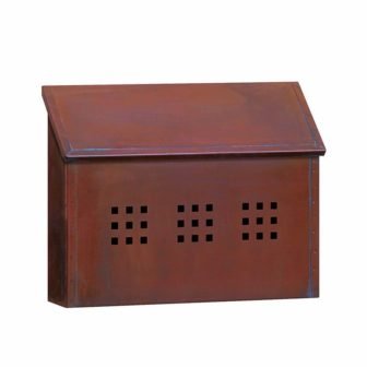 4400 Series Antique Brass Decorative Surface-Mounted Horizontal Mailbox