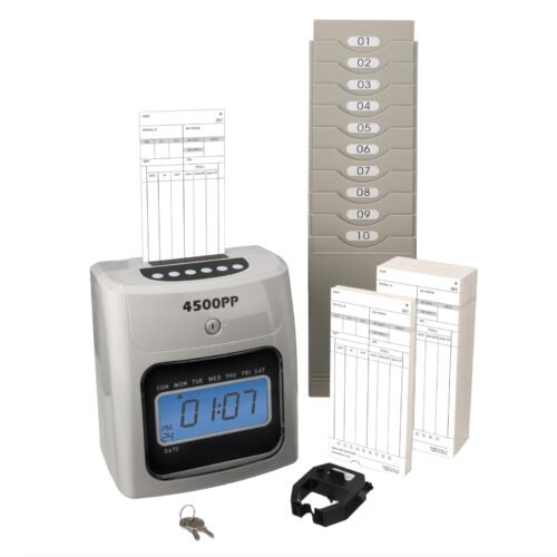 4500PP Electronic Calculating Time Clock 4500PPK1 , Small Business Bundle