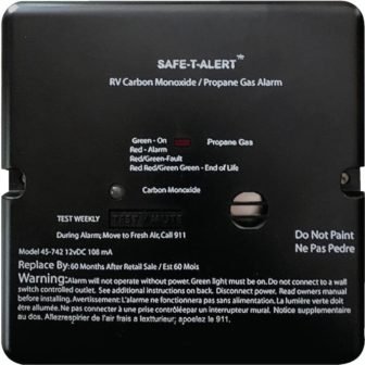 45 Series Safe-T-Alert Dual Carbon Monoxide/Propane Alarm in Black
