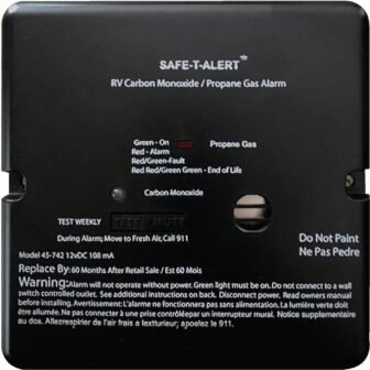 45 Series Safe-T-Alert Dual Carbon Monoxide/Propane Alarm in Black