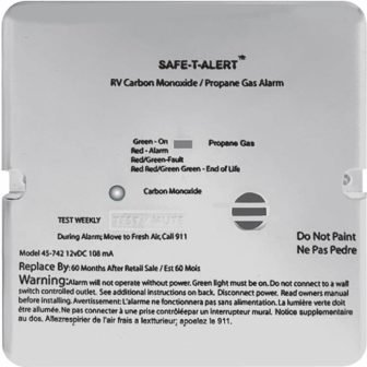 45 Series Safe-T-Alert Dual Carbon Monoxide/Propane Alarm in White