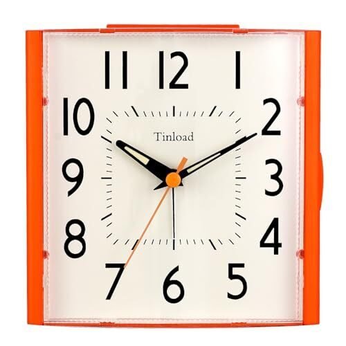 4.7" Vintage Retro Analog Alarm Clock Super Silent Non Ticking Clock With Night