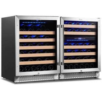 48 in. Triple Zone Cellar Cooling Unit 98-Bottles Built- in Wine Cooler...