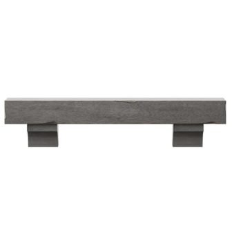 48 in. Weathered Gray Cap-Shelf Mantel