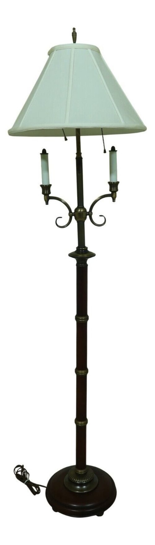 49510EC: KNOB CREEK Mahogany Base Floor Lamp