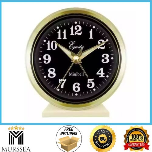4 In Round Loud Bell Keywind Analog Alarm Clock