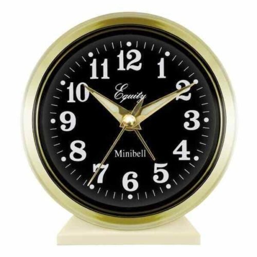 4 In Round Loud Bell Keywind Analog Alarm Clock