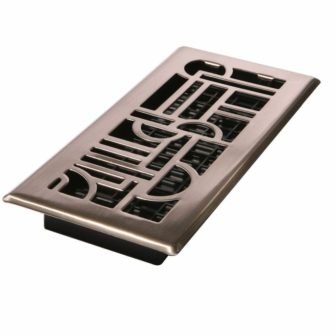 4 in. x 12 in. Steel Floor Register in Brushed Nickel