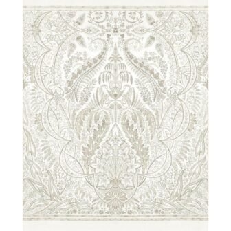 4 Panels Beige Jaipur Paisley Damas Pre-Pasted Wallpaper Mural