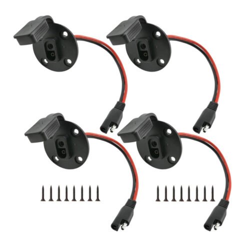 4 Sets Battery Connector Solar Panel Mount Plug for SAE Cable Electrical Wiring
