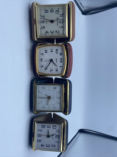 4 Vintage Travel Alarm Clocks