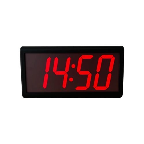 4" x 4 Digit WiFi Clock, Double-sided, Network Synchronized, Plastic Casing