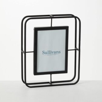 4 x 6 in. Black Abstract Wire Tabletop Picture Frame