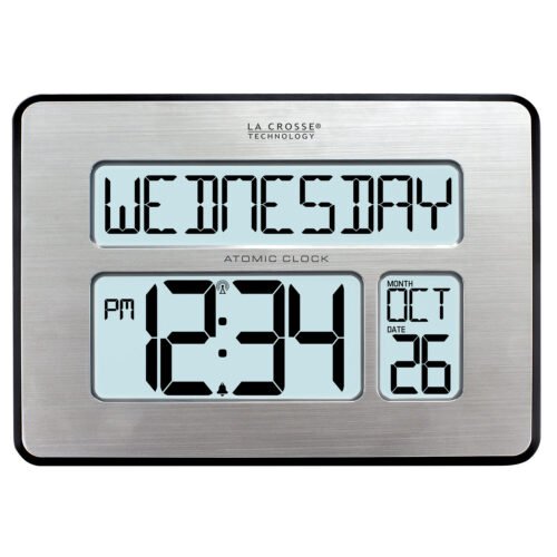 513-1419BL La Crosse Technology Atomic Digital Wall Clock Backlight - Open Box