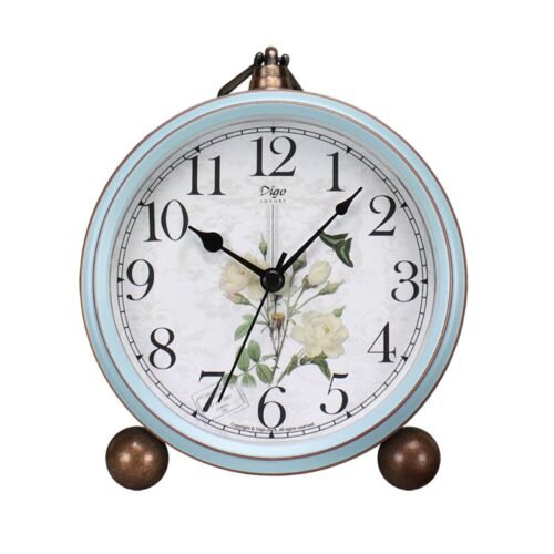 5.2in Desk Clock, Silent Analog Clock Non-Ticking & Battery Operated with Qua...