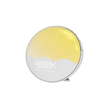 5 . 39 in. White Indoor Table Wake up Lamp with RGB Color Light LED featured image