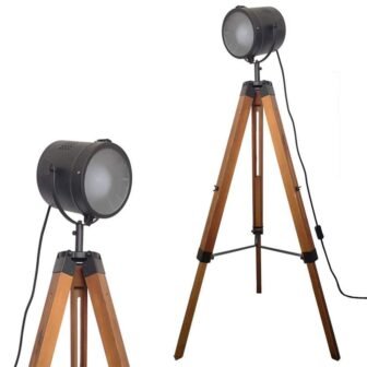 54.68 in. Black Swing Arm 1-Light Adjustable Height Floor Lamp