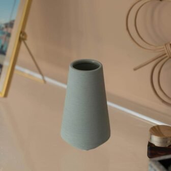 5.5 in. H Green, Small Decorative Ceramic Round Cone Shape Centerpiece Table...