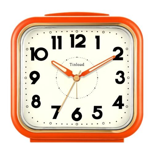 5.5" Large Analog Alarm Clock • Silent Non Ticking • Gentle Wake • Beep Sound...