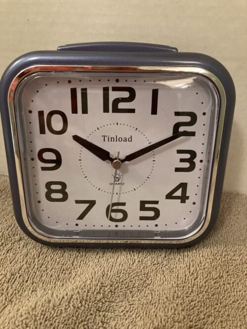 5.5" Silent Analog Alarm Clock Non Ticking, Gentle Wake, Beep Sounds, Increasing