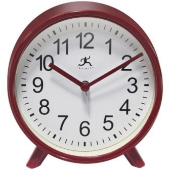5.75 in. Tabletop Alarm Clock, Red