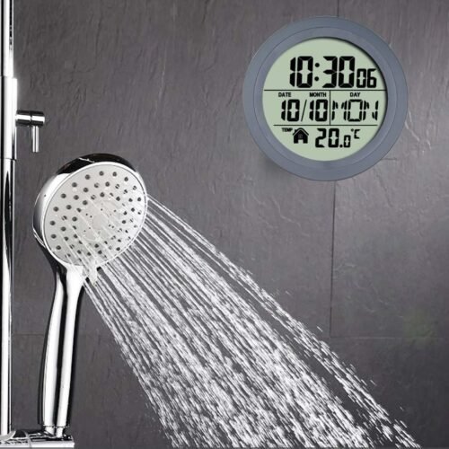5.7inch Round Digital Shower Timer Clock Suction Cup for