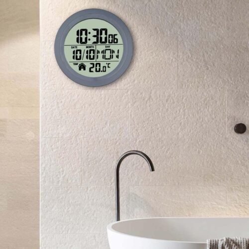5.7inch Round Digital Shower Timer Clock Suction Cup Water