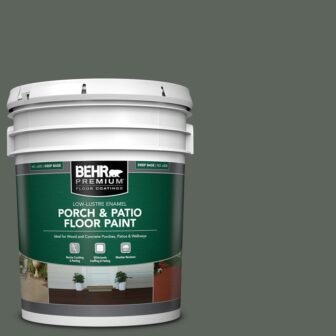 5 gal. #PPF-45 Woodland Moss Low-Lustre Enamel Interior/Exterior Porch and Patio Floor...