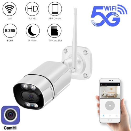 5MP 5G WIFI HD Night Vision IP66 Two-Way Audio Security Bullet IP POE Camera